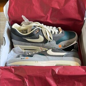 Nike Air Max 1 Gray and Cream Shoes